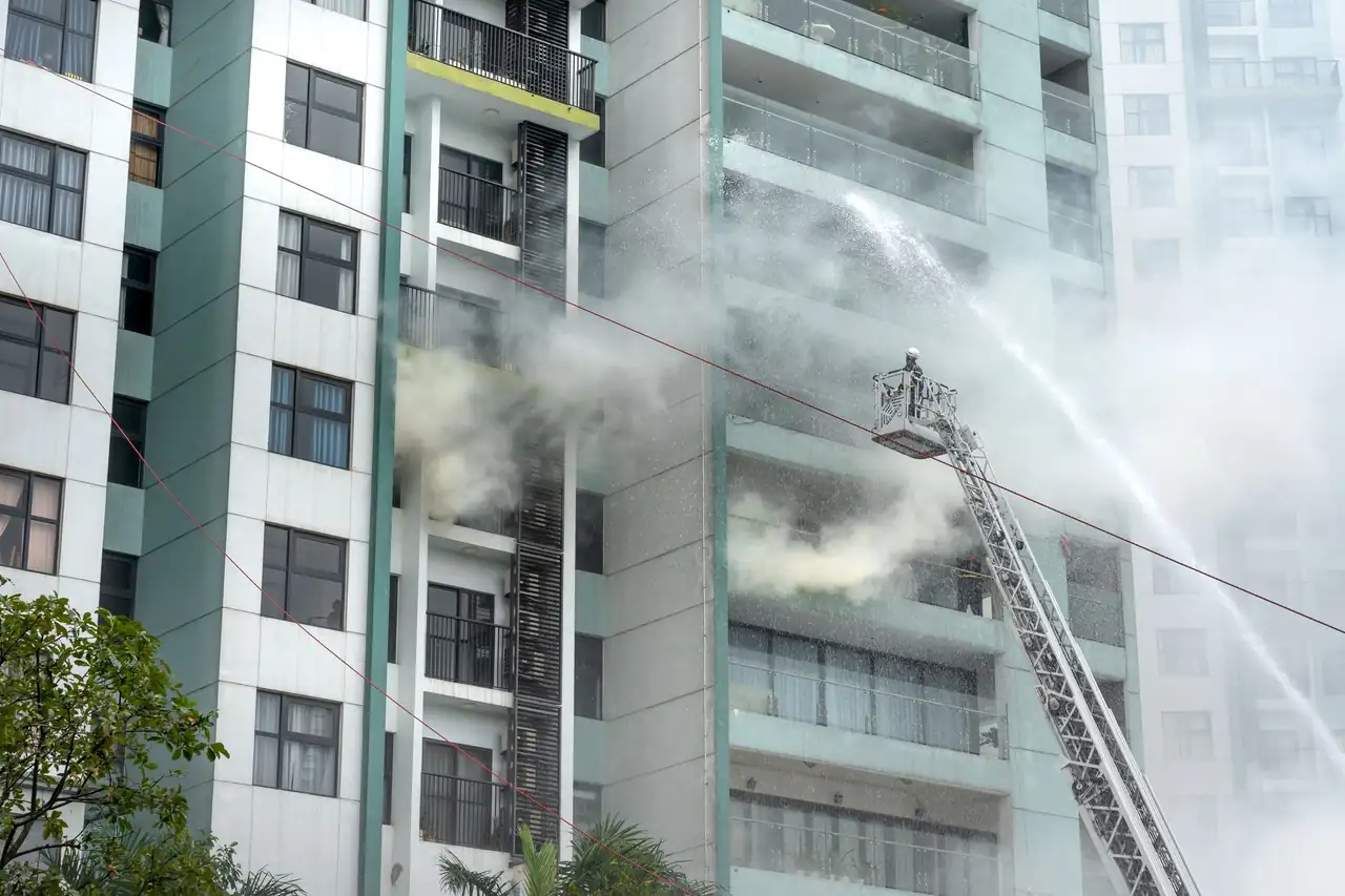 Water damage from firefighting efforts